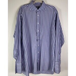 Vintage Burberrys of London Striped Long Sleeve Dress Shirt Mens 16.5 Large USA